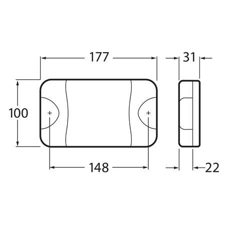 Hella DuraLED MultiFlash Strobe Signal Lamp Strobe Red 933V Surface Mount 95903701