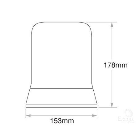 Ecco Halogen Beacon Amber 12 Or 24V Permanent Mount ACX2123