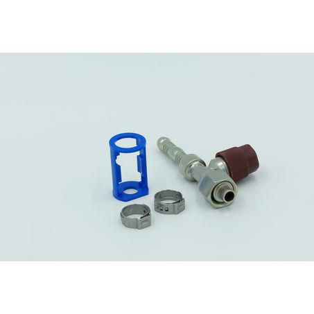 Burgaflex Steel Fitting # 6 FOR - Reduced Burgaclip #6 Straight With R134a Port SCX1301-3