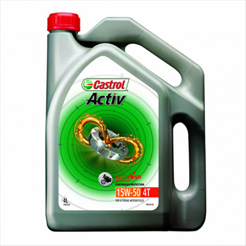 CASTROL ACTIV 4T MOTORCYCLE ENGINE OIL 15W-50 4L 3384526