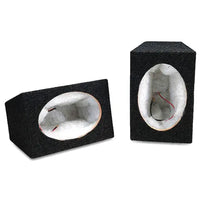 Pair of 6"x9" Universal Speaker Enclosures | Black Carpet, Compact Design