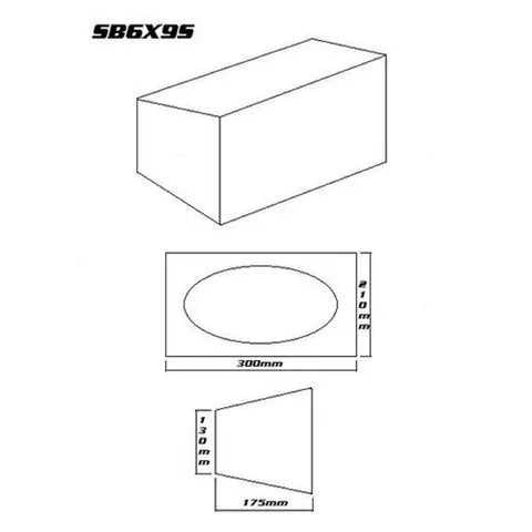 Pair of 6"x9" Universal Speaker Enclosures | Black Carpet, Compact Design