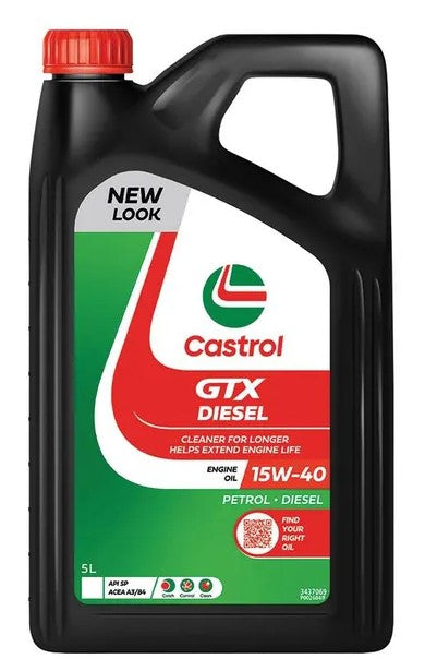 Castrol GTX Diesel 15W-40 Engine Oil 5L - 3437069