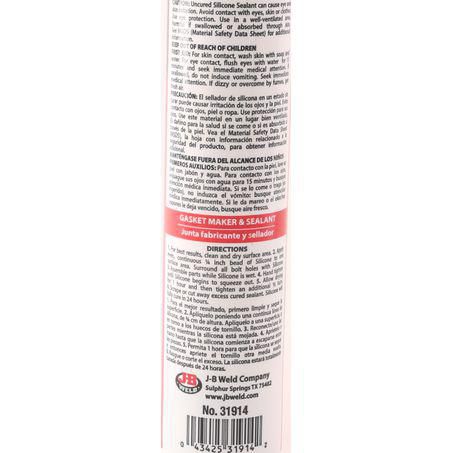 JB Weld High Temp Red Silicone 85g 31314
