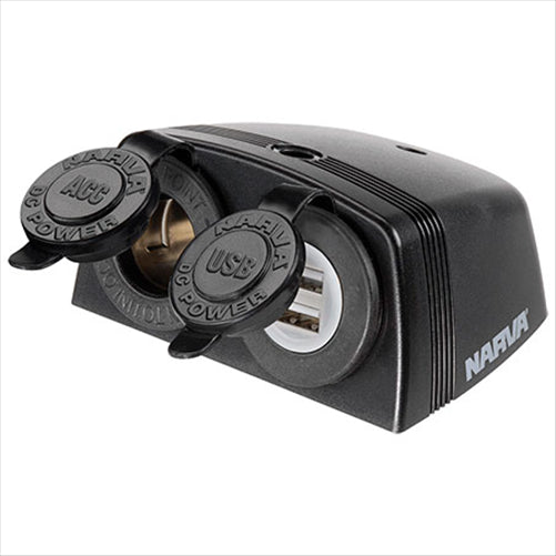 Narva SOCKET ACC/DUAL USB TWIN S/MNT