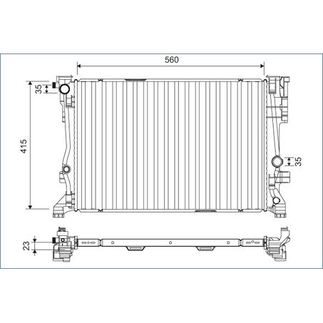 Valeo Radiator Aluminium Core Plastic Tank OE Quality 701158