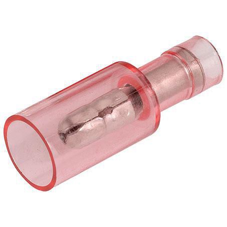 Narva Crimp Terminal Male Bullet Red Insulated 2.5mm - 12 Pce