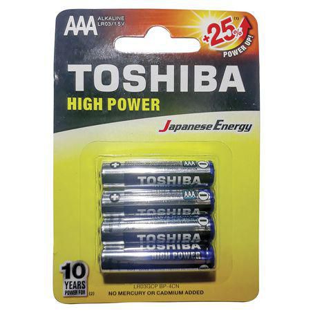 TOSHIBA AAA BATTERIES - 4 PACK TSHAAA4