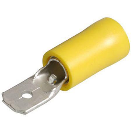 Narva Crimp Terminal Male Blade Yellow Terminal Entry 6.3 X 0.8Mm Vinyl 100Pk 56124