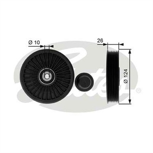 GATES DRIVE BELT IDLER PULLEY 36216
