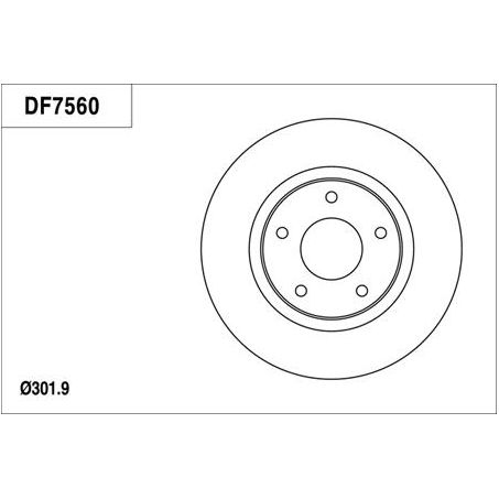 TRW Disc Brake Rotor 302mm x 25 Min