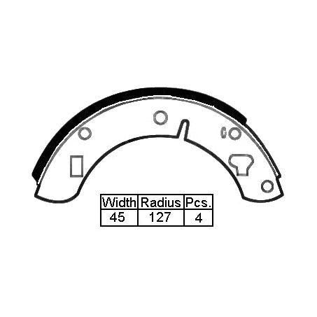 XP BRAKE SHOE REAR BLMC MG MGB 62- 254 X