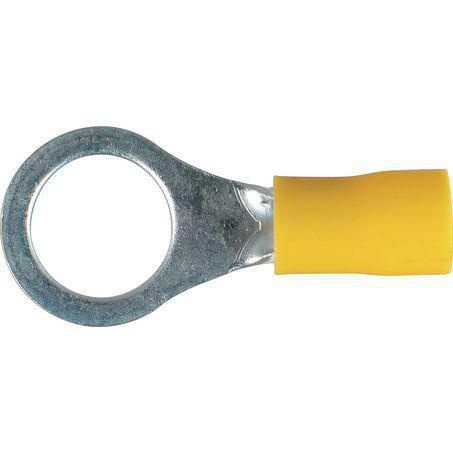 OEX Crimp Terminal Ring Yellow ID 9.5mm Vinyl 50 Pce