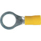 OEX Crimp Terminal Ring Yellow ID 9.5mm Vinyl 50 Pce