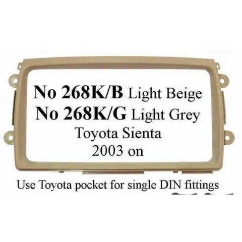Metra 95-8232G Light Grey Dash Kit for 2003+ Toyota Sienta