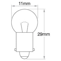 Narva Bayonet BA9s Globe 12V 6W