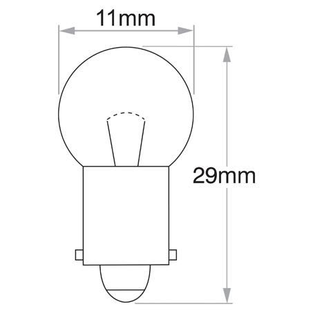 Narva Bayonet BA9s Globe 12V 6W