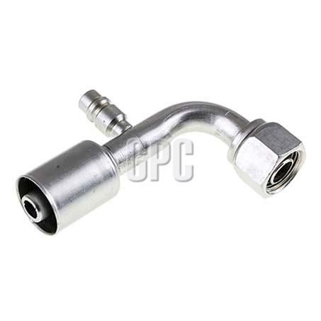 Atco Steel Fitting # 10 FOR - Beadlock #10 90° With R134a Port SBX1323-3