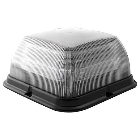 ECCO LED Beacon Dual Colour Amber/Green 12-24V Low Profile 4 Bolt Mount Clear Lens 153mm x 166mm x 83mm 24 Patterns EB7185CAG-IP