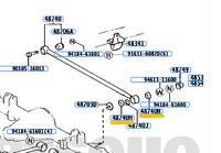 PANHARD ROD BUSHING DIFF END HALF BUSHES 2REQ SUITS TOYOTA HIACE KZH10# RZH10# LH100 - 37H168