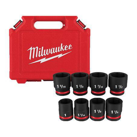 Milwaukee 8 Pc 3/4in Dr Impact Socket Set - SAE 49667017