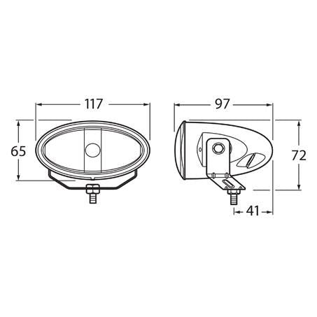 HELLA Halogen Driving Light Oval 12V Flood Beam - Each 1322