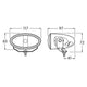 HELLA Halogen Driving Light Oval 12V Flood Beam - Each 1322