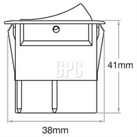 Narva Rocker Switch Off/On DPST Red LED (Contacts Rated 20A @ 12V)