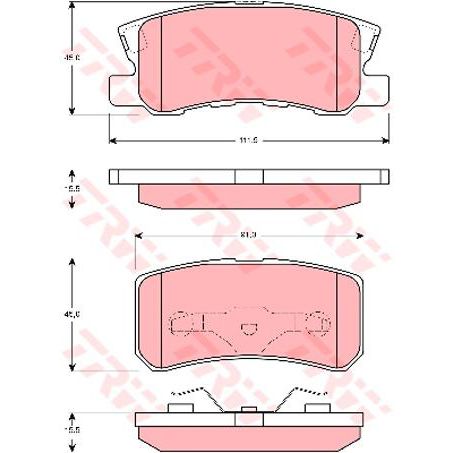 TRW DTEC Brake Pad Set (DB1464)