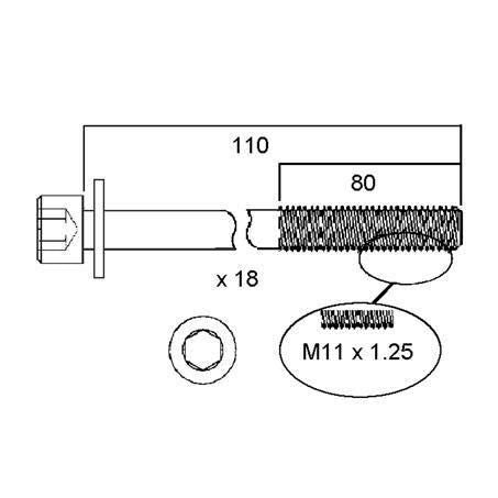 PERMASEAL Cylinder Head Bolt Set HBS163