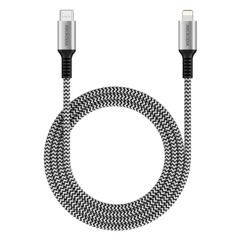 MICRODIA EXECABLE TWEED PD60W 1.3M USB-C TO LIGHTNING CABLE â€“ ZEBRA DESIGN