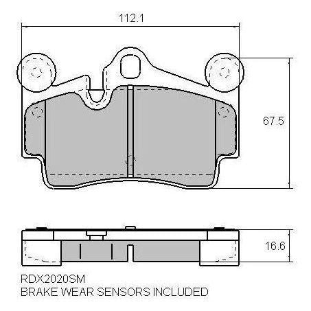 RDA PHANTOM CERAMIC BRAKE PAD SET AUDI PORSCHE VOLKSWAGEN RDC2020