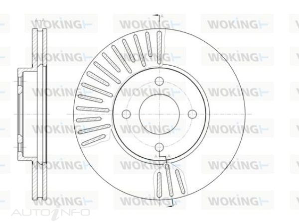 BRAKE DISC FRONT NISSAN NOTE E12 260MM  D61467.10