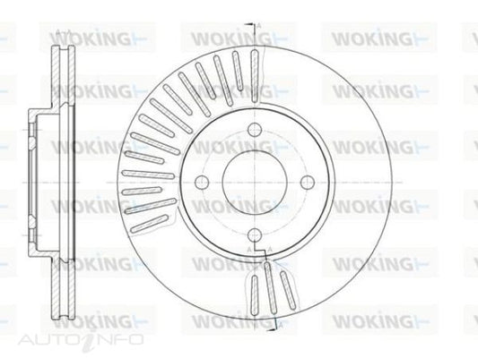 BRAKE DISC FRONT NISSAN NOTE E12 260MM  D61467.10