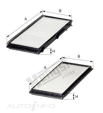 HENGST CABIN FILTER MAZDA 3 AXELA 09> 251*104*17 RCA232P - E3928LI-2