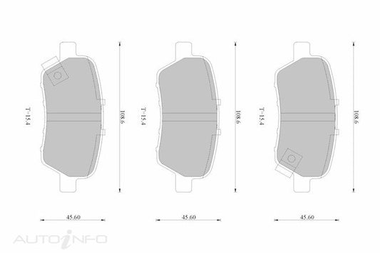 REAR DISC BRAKE PADS - HONDA ODYSSEY 05-09 DB1847