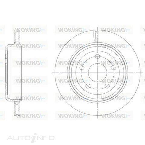 WOKING BRAKE DISC REAR JEEP 330mm VENTED - D61513.10