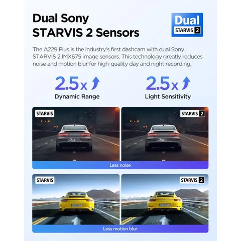 Viofo A229 Duo-G 2K Front & Rear Dash Cam – 5GHz WiFi & GPS