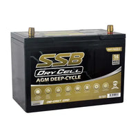 SSB 12V 105Ah AGM Deep Cycle Dual-Purpose Battery – 780CCA, Ultra High Performance (27LX MF)
