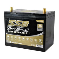SSB 12V 85Ah AGM Deep Cycle Dual-Purpose Battery – 620CCA, Ultra High Performance (24LX MF)