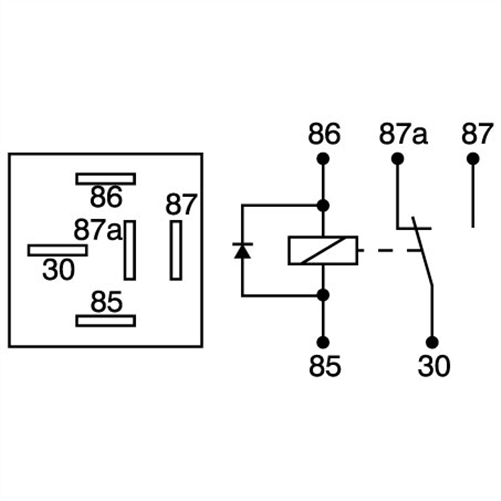 OEX Mini Relay 12V Change Over 30/40A - Diode Protected