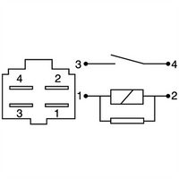 OEX Mini Relay 12V Normally Open 22A - Resistor Protected