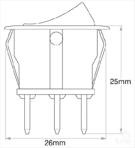 OEX Rocker Switch On/Off SPST 12V Blue Illuminated (Contacts Rated 10A @