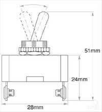 OEX Toggle Switch On/Off SPST (Contacts Rated 20A @ 12V)