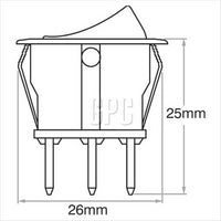 OEX Rocker Switch On/Off SPST 12V Amber Illuminated (Contacts Rated 10A @