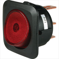 OEX Rocker Switch On/Off SPST 12V Red Illuminated (Contacts Rated 25A @ 12