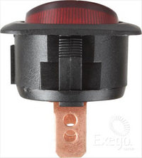 OEX Rocker Switch On/Off SPST 12V Red Illuminated (Contacts Rated 25A @ 12