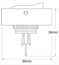 OEX Rocker Switch On/Off SPST 12V Green Illuminated (Contacts Rated 30A @