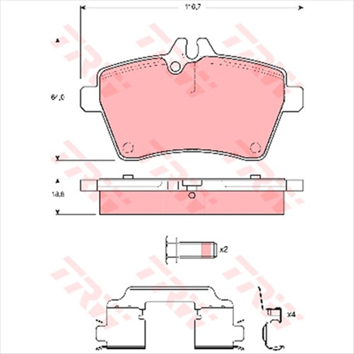TRW Brake Pad Set (DB2019)