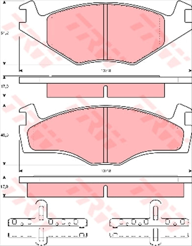 TRW Brake Pad Set (DB399)